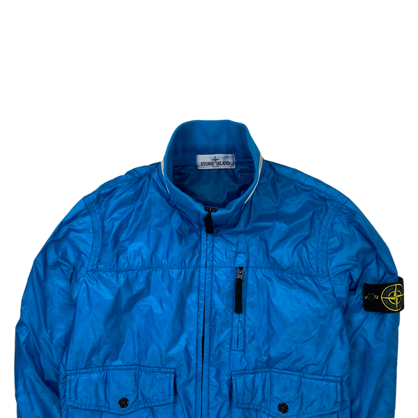 Stone Island Blue Tyveck Micro Rip Stop Bomber Jacket