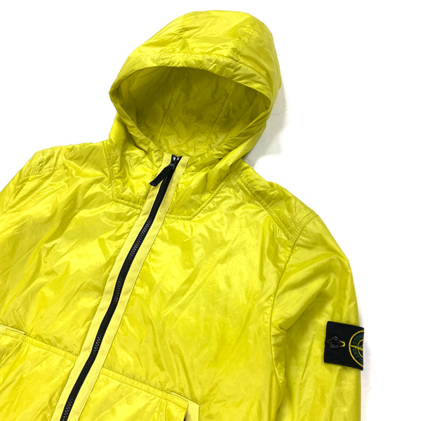 Stone Island Yellow Micro Rip Stop Primaloft Hooded Jacket