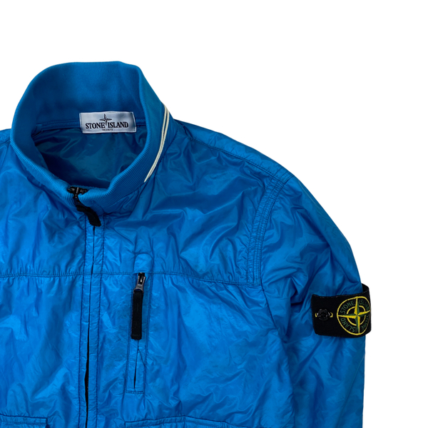 Stone Island Blue Tyveck Micro Rip Stop Bomber Jacket