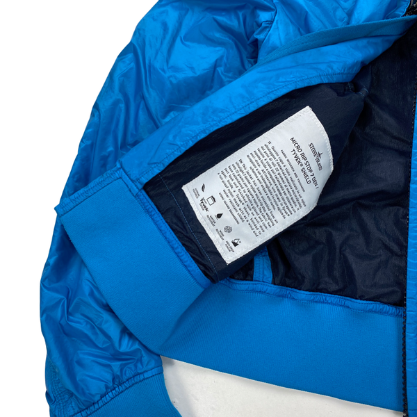 Stone Island Blue Tyveck Micro Rip Stop Bomber Jacket