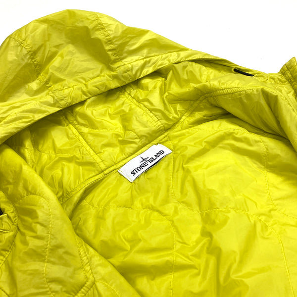 Stone Island Yellow Micro Rip Stop Primaloft Hooded Jacket