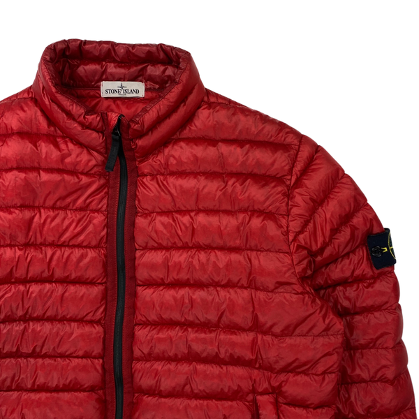 Stone Island Red 2013 Garment Dyed Puffer Jacket