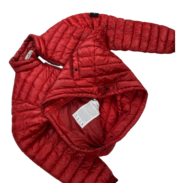 Stone Island Red 2013 Garment Dyed Puffer Jacket