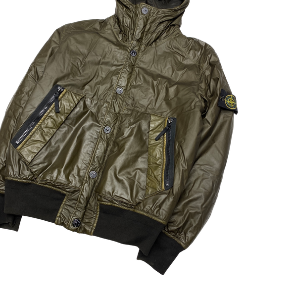 Stone Island 2011 Khaki Mussola Gommata Quilted Jacket