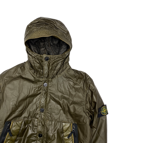 Stone Island 2011 Khaki Mussola Gommata Quilted Jacket