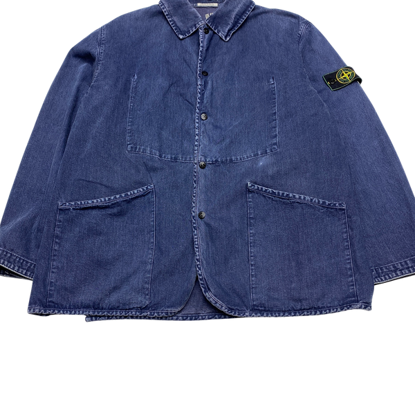 Vintage stone island denim jacket sales