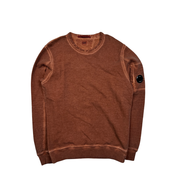 CP Company ICE Dyed Rust Brown Crewneck Sweatshirt - Medium
