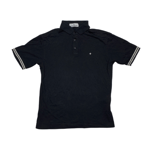 Stone Island Black Short Sleeve Polo 2020