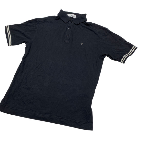 Stone Island Black Short Sleeve Polo 2020