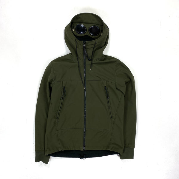 CP Company Khaki Green Fleece Lined Goggle Jacket