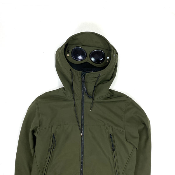 CP Company Khaki Green Fleece Lined Goggle Jacket
