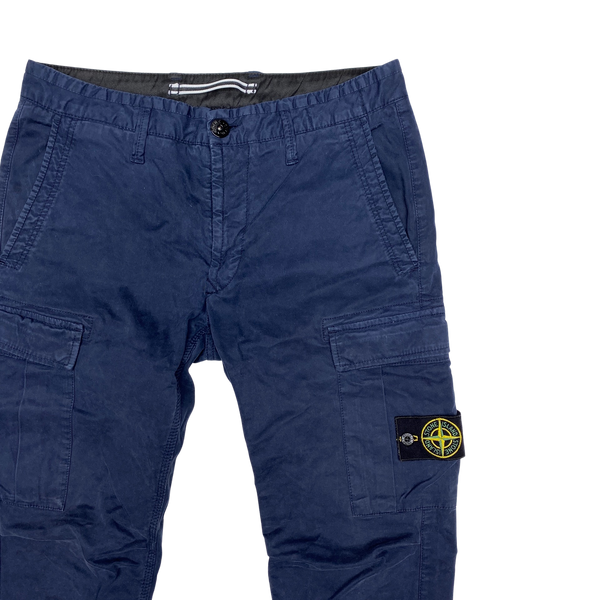 Stone Island 2017 Navy Slim Fit Cargo Trousers
