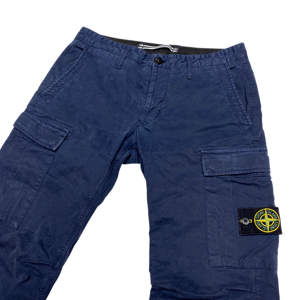 Stone Island 2017 Navy Slim Fit Cargo Trousers