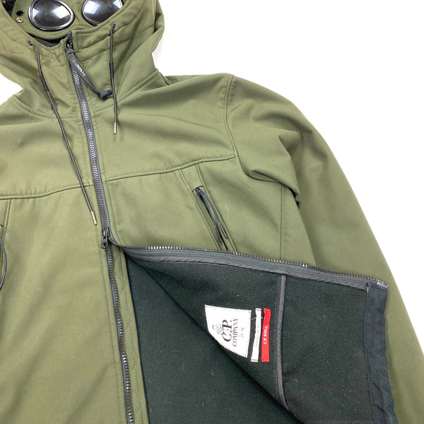 CP Company Khaki Green Fleece Lined Goggle Jacket