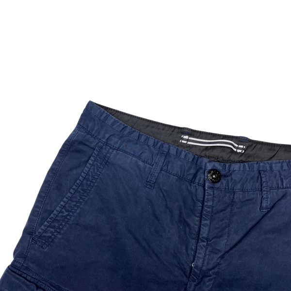 Stone Island 2017 Navy Slim Fit Cargo Trousers