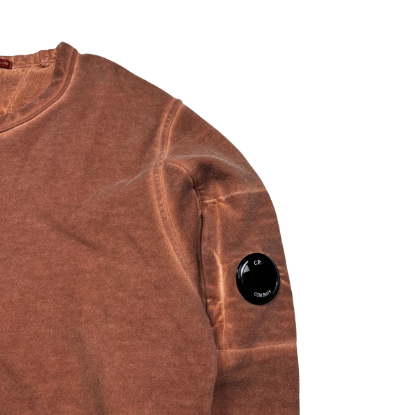 CP Company ICE Dyed Rust Brown Crewneck Sweatshirt - Medium