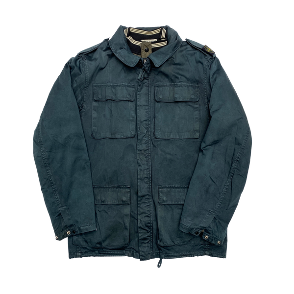 Stone Island Green Dutch Rope Raso Shoulder Badge Jacket