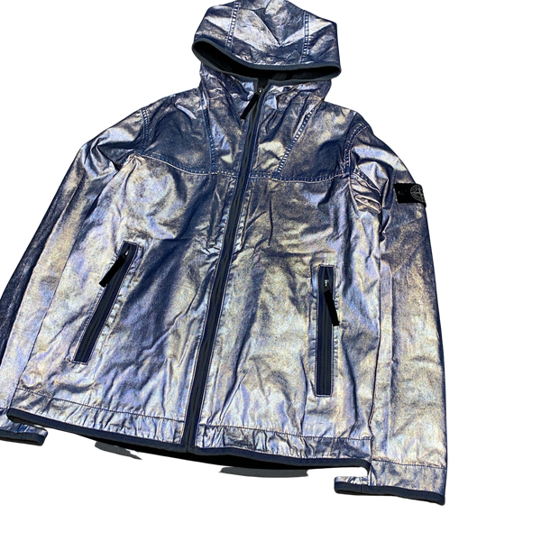 Stone Island 2011 Blue Liquid Reflective Jacket