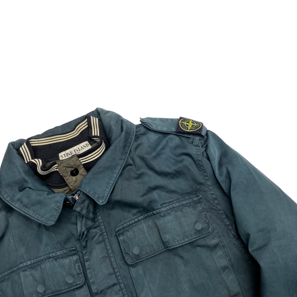 Stone Island Green Dutch Rope Raso Shoulder Badge Jacket