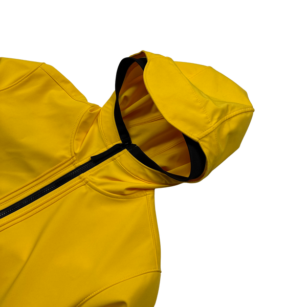 Stone Island Yellow Soft Shell R E Dye Tech Jacket - Small