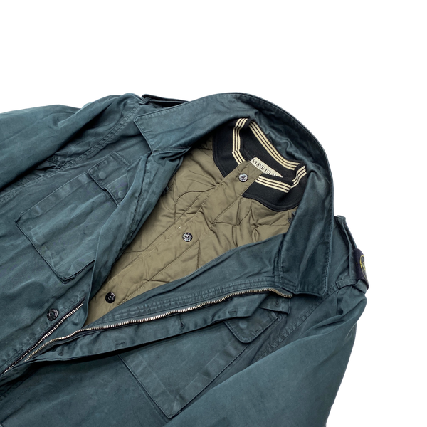 Stone Island Green Dutch Rope Raso Shoulder Badge Jacket