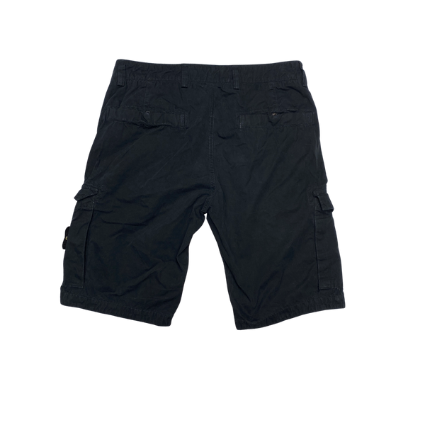 Stone Island 2017 Black Cargo Shorts Mat s Island