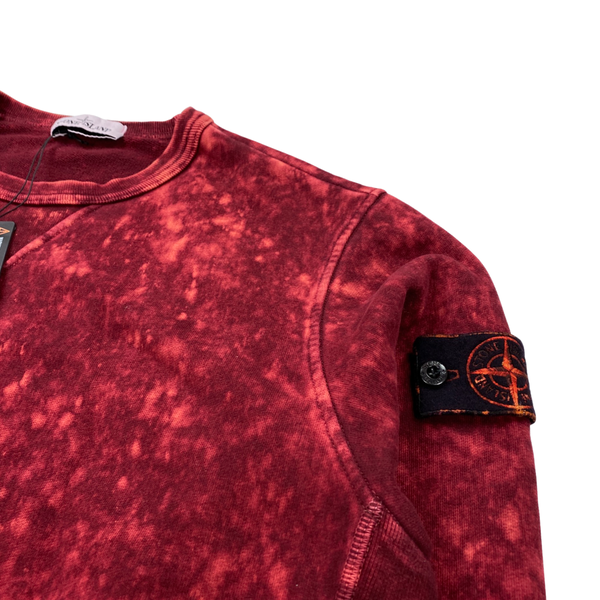 Stone Island Red Camo OVD Off Dye Crewneck Sweatshirt