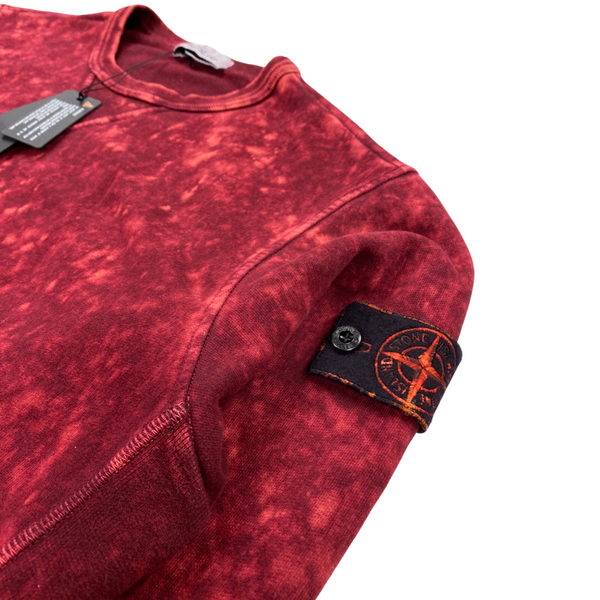 Stone Island Red Camo OVD Off Dye Crewneck Sweatshirt