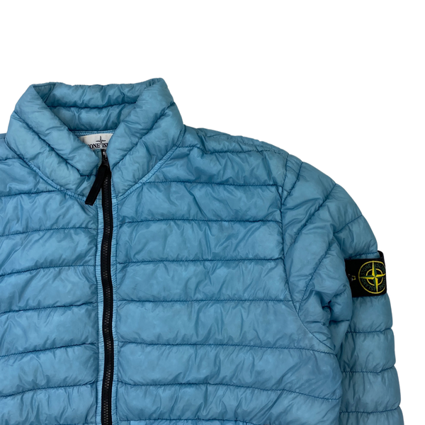 Stone Island Light Blue Micro Yarn Down Jacket