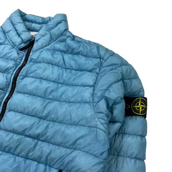 Stone Island Light Blue Micro Yarn Down Jacket