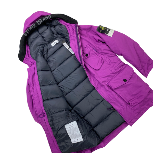 Stone Island Purple Down Filled David TC Parka Jacket