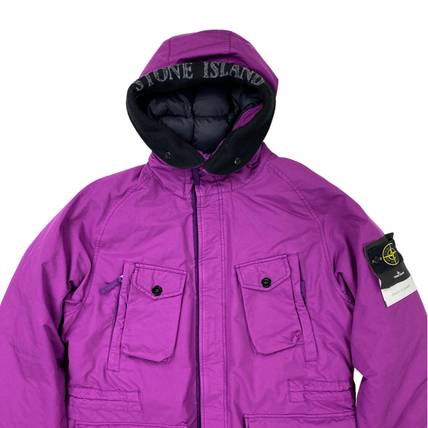 Stone Island Purple Down Filled David TC Parka Jacket