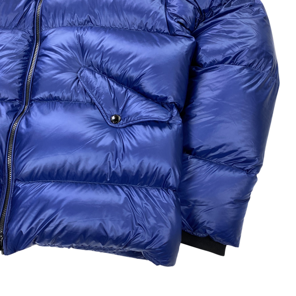 CP Company Navy Blue D Down Shell Goggle Puffer Jacket