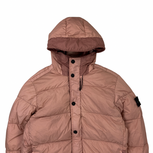 Stone Island Pink Crinkle Reps Down Puffer Jacket