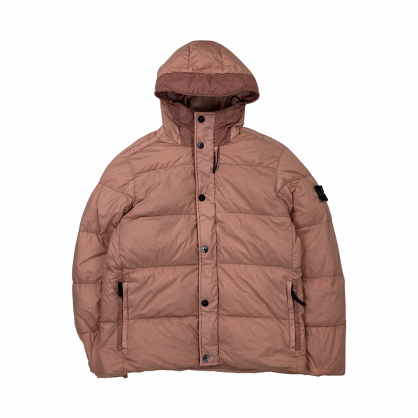 Stone Island Pink Crinkle Reps Down Puffer Jacket