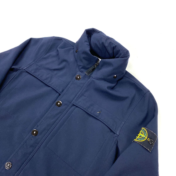 Stone Island Navy 2013 Fleece Lined Soft Shell Jacket