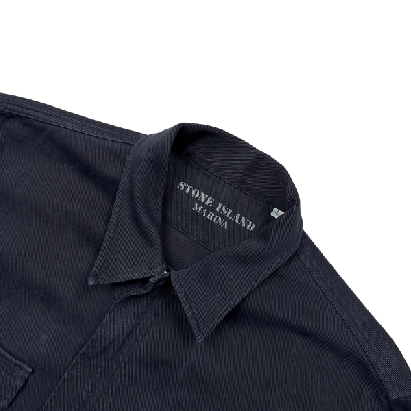 Stone Island Marina 90's Vintage Thick Cotton Overshirt - Large