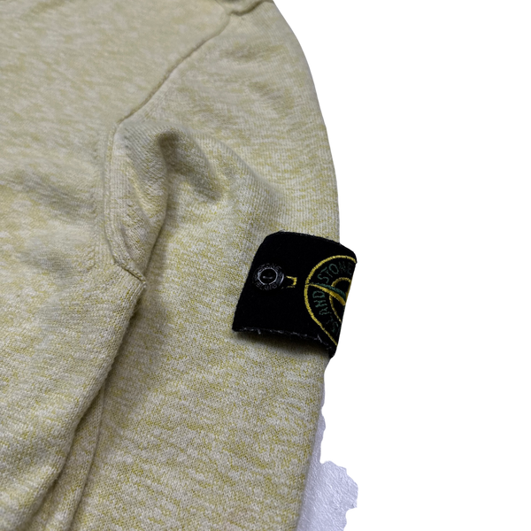 Stone Island 2019 Yellow Marl Cotton Knit - XL
