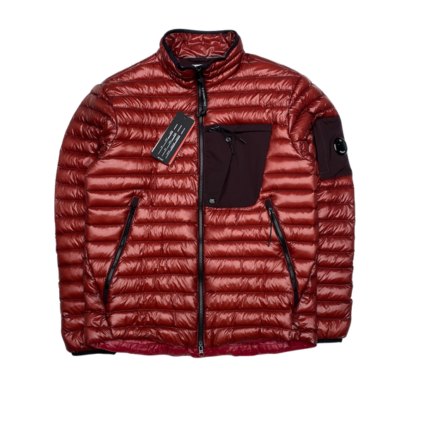 CP Company Deep Red DD Shell Puffer Jacket