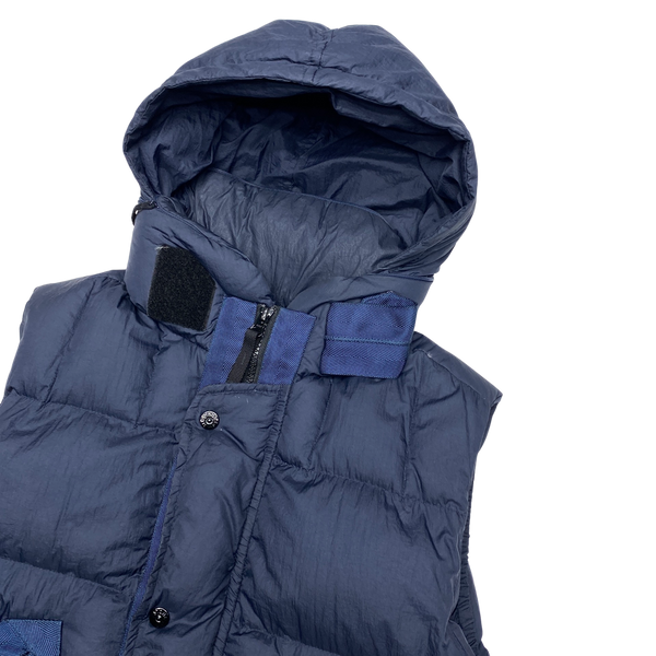 Stone Island Navy Opaque Nylon Tela Gilet