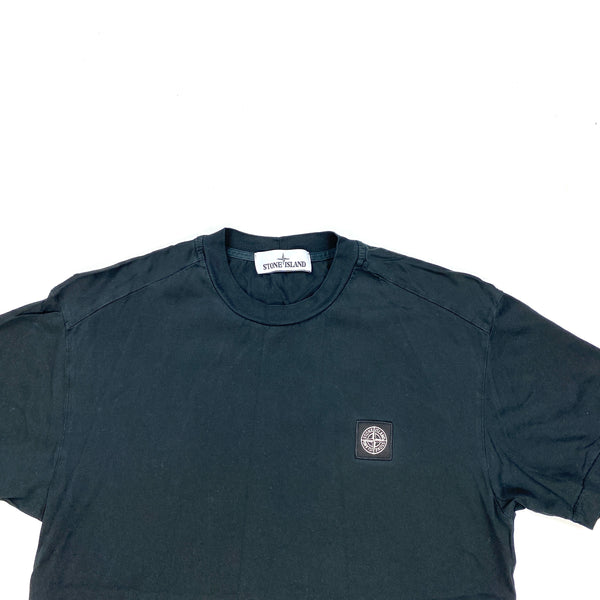 Stone Island Black Cotton T Shirt