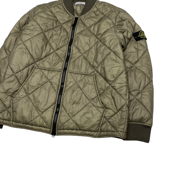 Stone Island Olive Micro Yarn Quilted Jacket