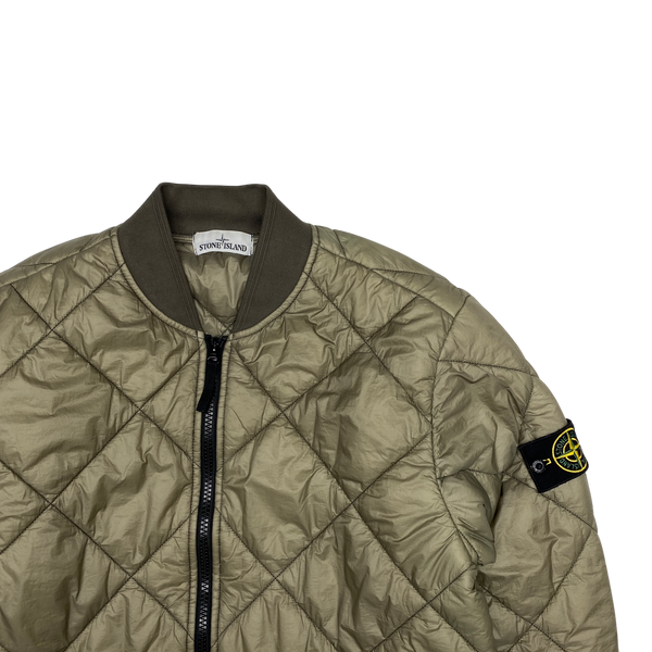 Stone Island Olive Micro Yarn Quilted Jacket