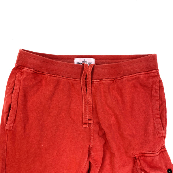 Stone Island Red Cotton Jogging Bottoms