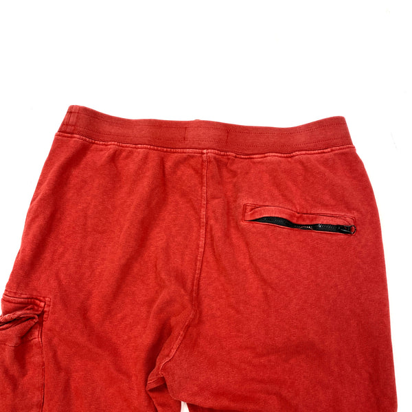 Stone Island Red Cotton Jogging Bottoms