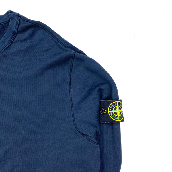 Stone Island Navy Cotton Crewneck Sweatshirt