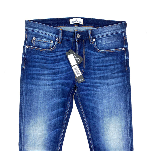 Stone Island Blue Denim Slim Jeans