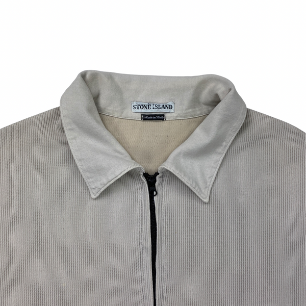 Stone Island Vintage SS/2000 Ribbed Cotton Grey Overshirt