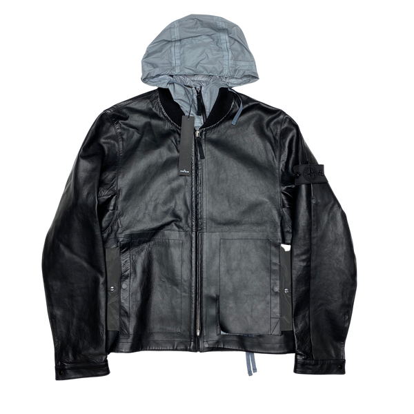 Stone Island 2016 Hyperlight 3 In 1 Leather Jacket