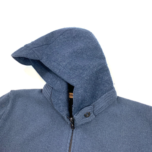 Stone Island Grey Wool Zipped Hoodie